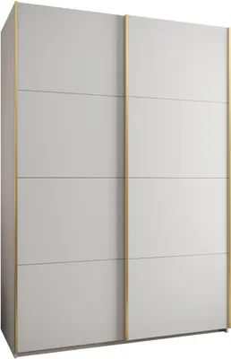 Produktbild von MEBLE KRYSPOL LUX 1 Kleiderschrank - 245,5x170x64cm - Weiß, Weiß, Gold