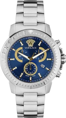 Obrázek produktu pro Versace pánské hodinky Náramkové hodinky Chronograph New Chrono VE2E00721 z nerezové oceli