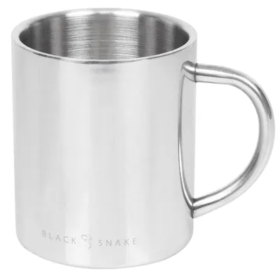Produktbild von Edelstahl Thermo Tasse 300 ml - Doppelwandige Feldtasse zum Campen, Wandern & Outdoor - Isolierte Trinkbecher aus robustem Edelstahl Silber 300ml