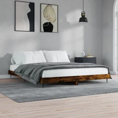 Produktbild von Bettgestell Räuchereiche 120x200 cm Holzwerkstoff , Klassische Betten Design 2024