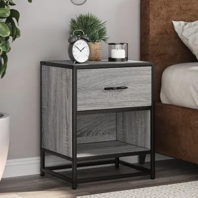 Produktbild von vidaXL Nachttische 2 Stk. Grau Sonoma 40x31x50 cm Holzwerkstoff
