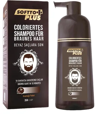 Produktbild von Softto Plus 350 ml Braun Farbshampoo Haarshampoo Tönung