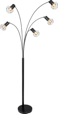 Produktbild von Globo Lighting|Stehleuchte Metall schwarz matt, 5x E27