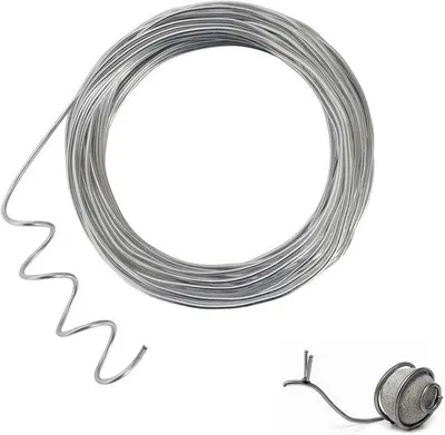 Produktbild von Silbernes Aluminium Draht - 10 Meter - 9 Gauge - 3 mm dick - Flexibel - Metalldraht