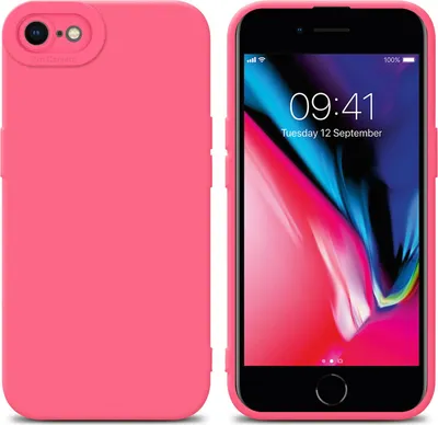 Produktbild von Cadorabo Hülle für Apple iPhone 7 / 7S / 8 / SE 2020 Schutz Hülle in Rot TPU Silikon Etui Case Handyhülle