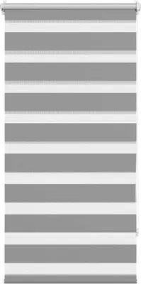 Produktbild von vidaXL Zebra-Rollo 80,9 x 150 cm, Stoffbreite 76,7 cm, grau