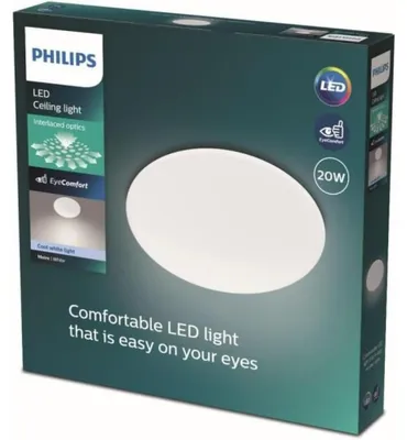 Produktbild von Philips Funktional Moire Deckenleuchte, 20 W, LED, Nicht austauschbare(s) Leuchtmittel, 2300 lm, IP20, Weiß