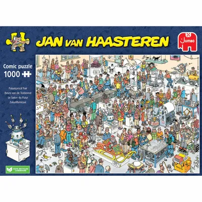 Immagine prodotto di Jumbo Spiele Jan van Haasteren - Fiera del futuro, puzzle, puzzle per adulti, puzzle, 1000 pezzi, 20067