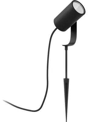 Produktbild von Philips Hue White and Color ambiance Lily Outdoor Spot Erweiterung schwarz, Außensockel-/Pfostenbeleuchtung, Bluetooth/Zigbee, Schwarz, LED, Aluminium, Nicht austauschbare(s) Leuchtmittel