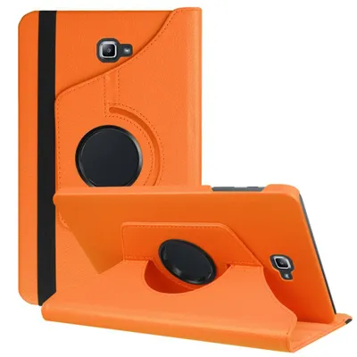Produktbild von 360° Tablet Schutzhülle für Samsung Galaxy Tab A6 10.1 (2016) SM-T580 T585 Case Cover Drehbar Standfunktion Etui Tasche Schutz Hülle - Orange