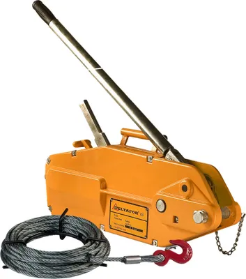 Produktbild von Delta Drahtseilzug Deltafor mit Aluminiumgehäuse und 20m Stahlkabel Hubkapazität 0,8t Zugkapazität 1,3t