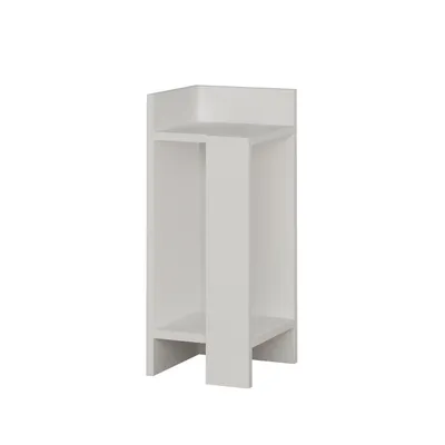 Image de DECORTIE Elos Moderne Table de nuit Module gauche Blanc 27 x 25 x 60 cm