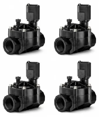 4 elektrische Ventile 1 Zoll 9 V für Bewässerungssysteme