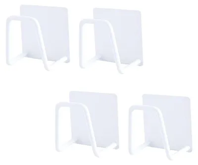 Produktbild von Set mit 4 selbstklebenden Schwammhalterungen aus Edelstahl für Küche und Badezimmer