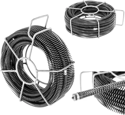 Zdjęcie produktu dla Spirala Przepychacz Sprężyna Do Rur Hydrauliczna 6 X 2.45 M Śr. 16 Mm Zestaw