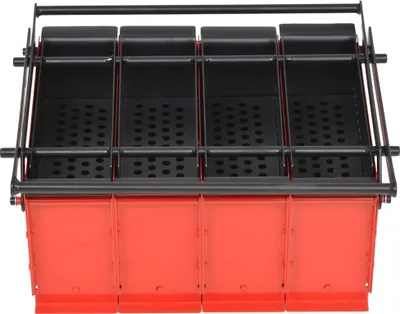 Obrázok produktu pre vidaXL Lis na papierové brikety Oceľ 38x31x18 cm Čierna a červená