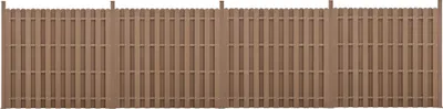 Produktbild von WPC Gartenzaun Sichtschutz Windschutz Lamellenzaun Zaun 747x185cm Braun [neu.holz]