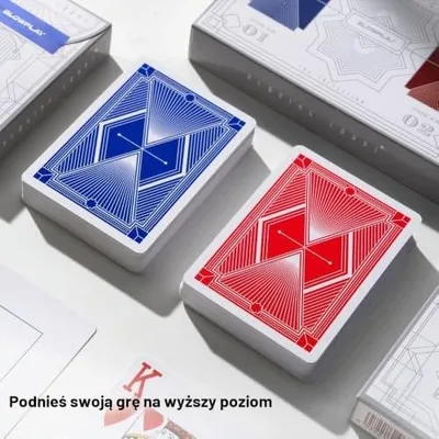 Zdjęcie produktu dla Karty do gry plastikowe profesjonalne zestaw 2 talii texas hold'em