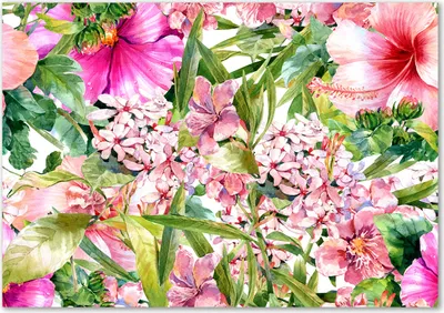 Produktbild von Tulup® Leinwandbild - 100x70 cm - Wandkunst - Drucke auf Leinwand - Leinwanddruck  - Blumen & Pflanzen - Mehrfarbig - Blumenmuster