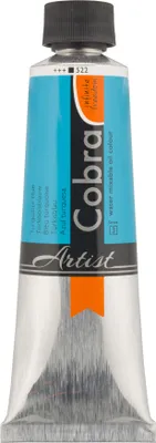 Obrázok produktu pre Cobra Artist olejová farba miešateľná s vodou v tube 150 ml tyrkysovo modrá 522