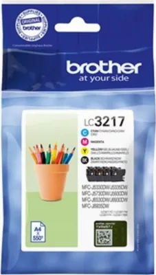 Image de Brother LC-3217VALBP - Cartouche d'encre / Multipack - BK + C + M + Y (4 pcs. / 34.1 ml)
