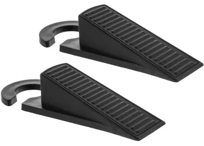 Produktbild von 5Five 2 Stuck Turstopper/Turkeile - schwarz - 12,5 x 4 cm