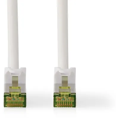 Produktbild von Nedis CAT7-Netzwerkkabel - S/FTP - RJ45 Stecker - RJ45 Stecker - 0.25 m - Snagless - Rund - LSZH - Weiss - Label