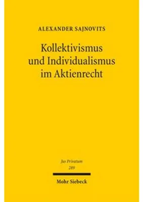 Obrázok produktu pre Kollektivismus und Individualismus im Aktienrecht