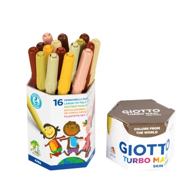 Image de Feutres Giotto Turbo Skin Tones, lot de 16