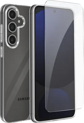 Produktbild von Mayaxess, Schutz-Set für Samsung Galaxy S24 FE Hülle und 9H Bildschirmfolie, Transparent