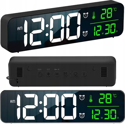Zdjęcie produktu dla ZEGAR ELEKTRONICZNY Z WYŚWIETLACZEM LCD 3888 czarny