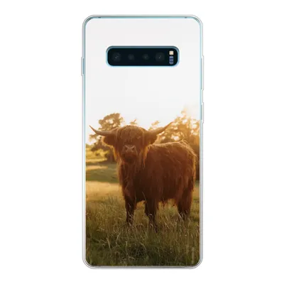 Produktbild von MuchoWow® Handyhülle Schutzhülle Hülle für Samsung Galaxy S10 Lite Schottischer Hochländer - Gras - Sonne Silikon Softcase Handy Hülle - Schutz
