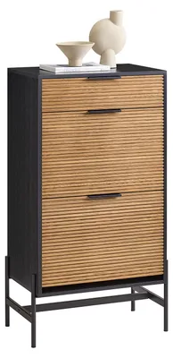 Produktbild von Schuhregal, Schuhablage – Schwarz – 64 x 115 x 35 cm – 4 Ablageflächen