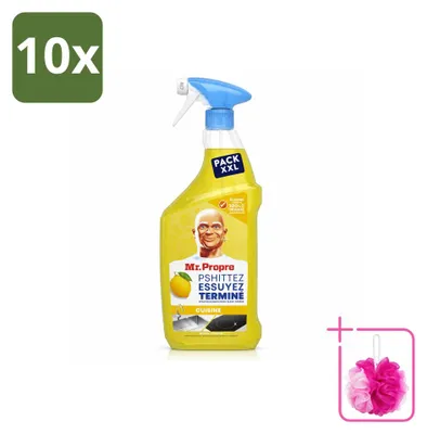 Produktbild von 10 x Mr. Proper Flash Reiniger Spray - Allesreiniger und Entfetter - Zitrone - 800 ml - Sparpackung - 10 Stücke