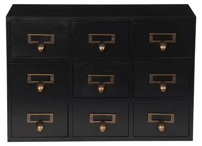 Imagen del producto de Caja de almacenamiento de madera - Cajonera - Organizador - Armario de almacenamiento - Cajonera - 9 cajones - Diseño vertical que ahorra espacio