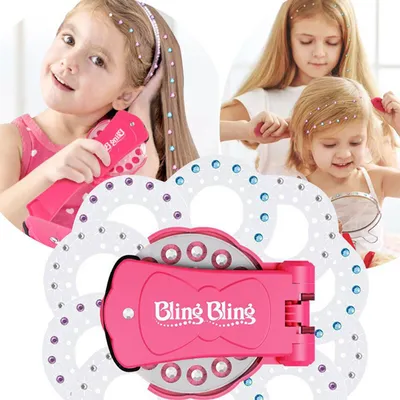 Image de 360 kits d'accessoires pour cheveux étincelants, kit de strass pour cheveux Dazzle