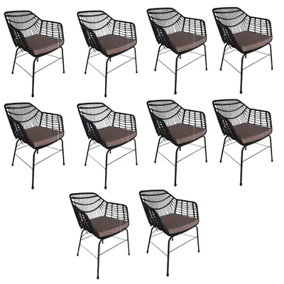 Produktbild von HOME DELUXE Gartenstuhl inkl. Sitzkissen TARA - 63 x 60 x 82 cm wetterfest | Gartensessel, Terrassenstühle, Gartenstühle, Gartenmöbel