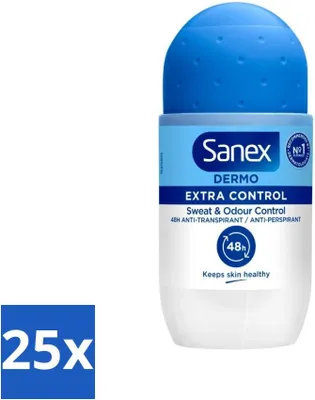 Image de Déodorant à bille Sanex Dermo Extra Control Protection supplémentaire contre les odeurs 50 ml - Pack économique - 25 pièces
