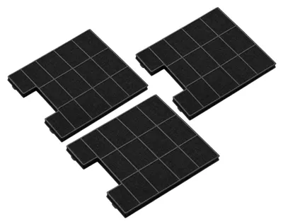 Produktbild von 3 Stk. Ersatz Kohlefilter zu KF 17139 - Aktivkohlefilter für Amica Dunstabzugshauben Inselhauben IH 17115 E und auch für KH 17021 und KH 17127