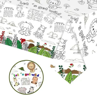 Produktbild von Ausmaltischdecke Dschungel 137x274 cm Papier Kindergeburtstag Deko