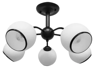Immagine prodotto di Apparecchio a sospensione moderno a cinque bracci MARINEN - 5xE27, 40W, nero/bianco