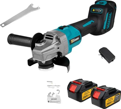 Obrázek produktu pro Úhlová bruska, bezkartáčový motor, 7 variabilních rychlostí, 2 baterie