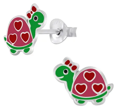 Produktbild von Kinderohrstecker: Mädchen Ohrringe Silber „Schildkröte“ Silber