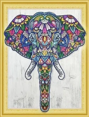 Produktbild von Diamantstickerei Märchenelefant 47x57 cm