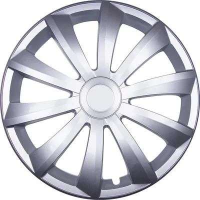4x PREMIUM DESIGN Radkappen Radzierblenden Set "Gral" 14 ZOLL in Silber 4 Stück – Produktansicht