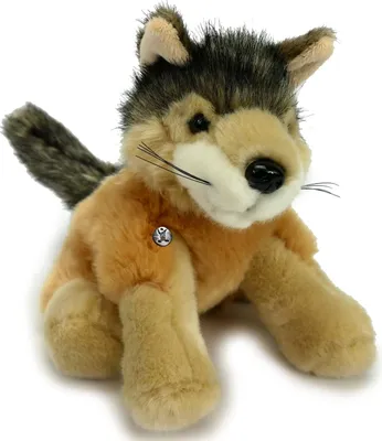 Produktbild von Wolf Kuscheltier Welpe Wolfshund sitzend 18 cm Plüschtier OKAMI