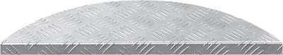 Zdjęcie produktu dla vidaXL Stopnie schodowe, 10 sztuk, 60 x 18 x 2,5 cm, srebrny, aluminium, kształt półksiężyca