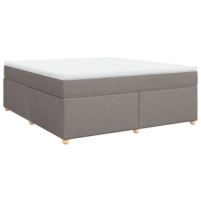 Zdjęcie produktu dla vidaXL Łóżko sprężynowe z materacem Taupe 180x200 cm tkanina