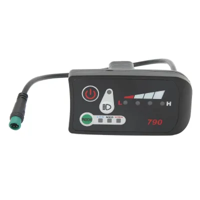 Obrázok produktu pre Panel LED displeja napájania 24V | Vodotesný displej s konektorom 5P | Displej elektrického bicykla pre riadidlá 22,2 mm