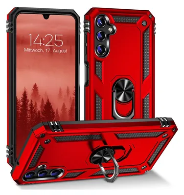 Produktbild von Armor Outdoor Handyhülle für Samsung Galaxy A14 / A14 5G Handy Panzer Case Cover Schutzhülle Farbe: Rot